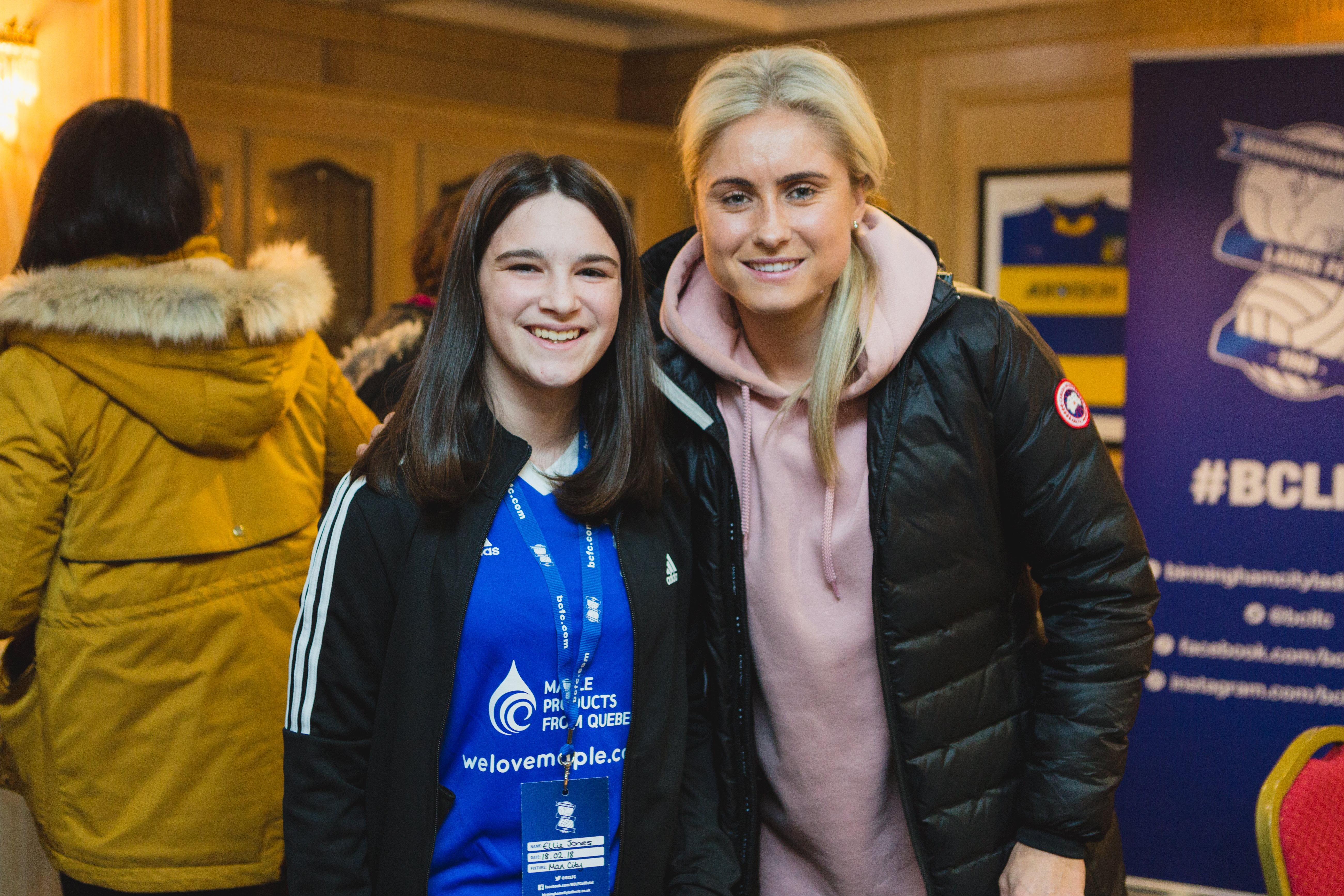 Competition winner, Ellie Jones meets Manchester City Women and England Lionesses captain Steph Houghton