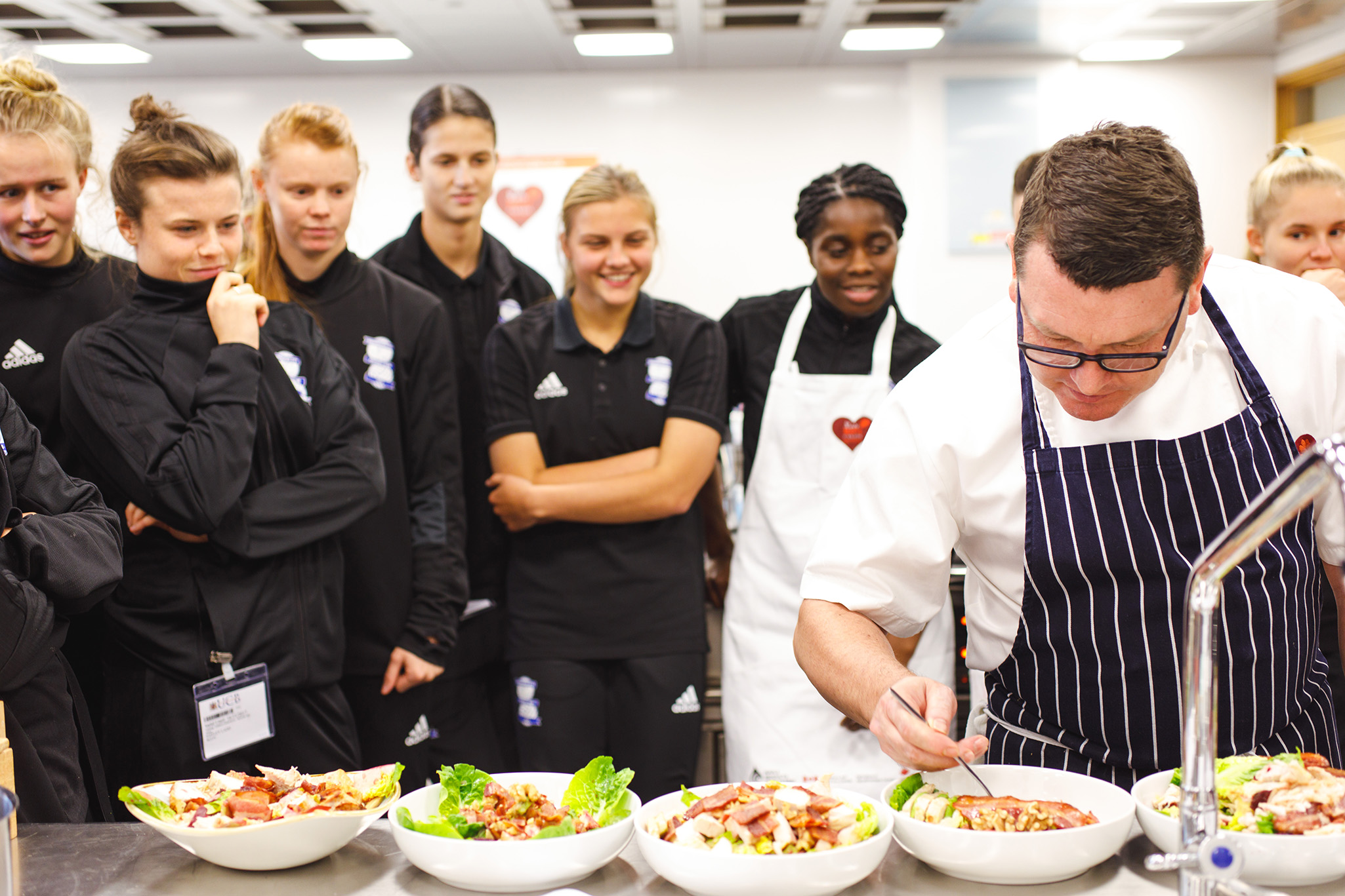 Chef Colcombe impressed with Birmingham City Ladies light lunches