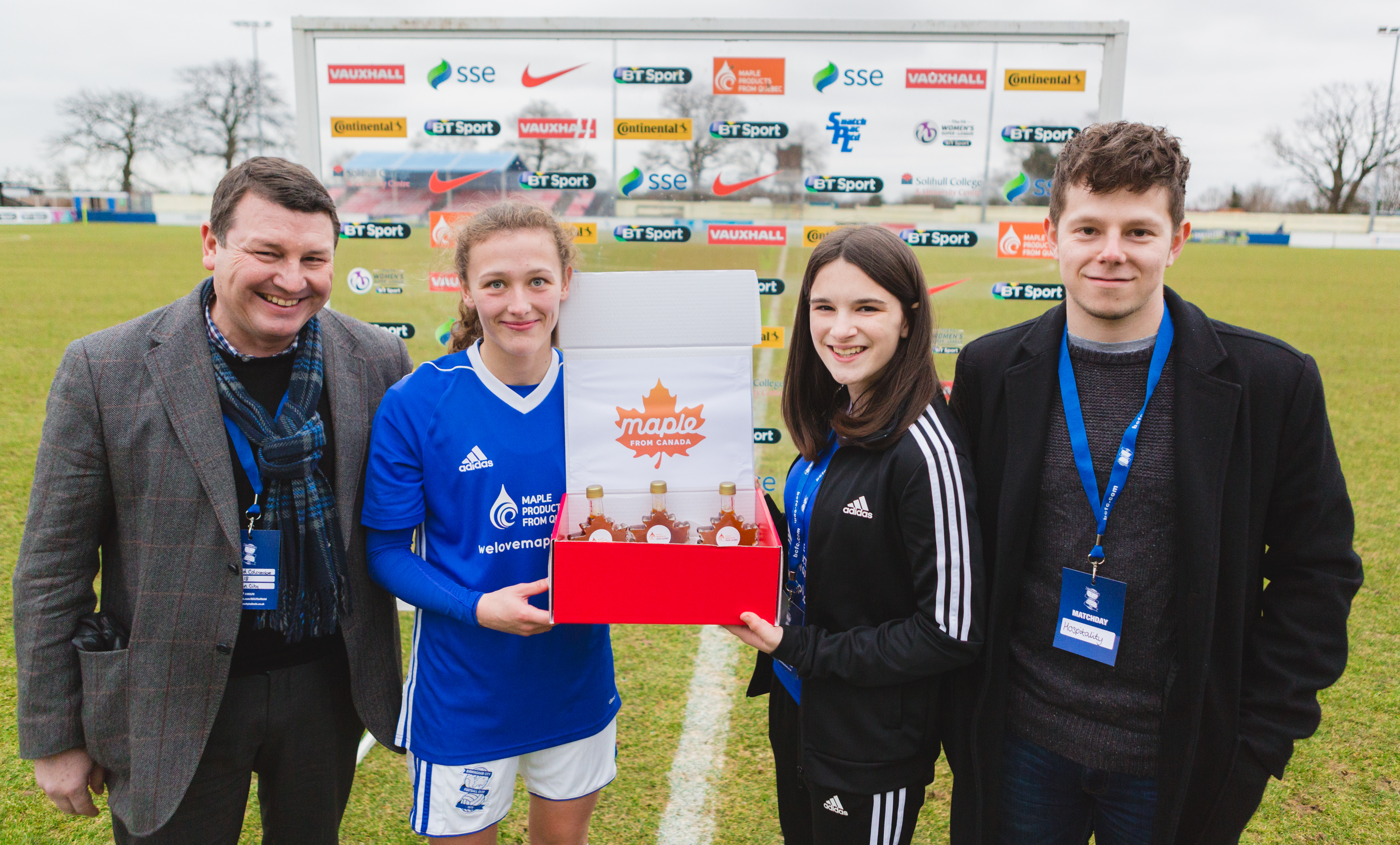 Maple from Canada products with Birmingham City Ladies FC
