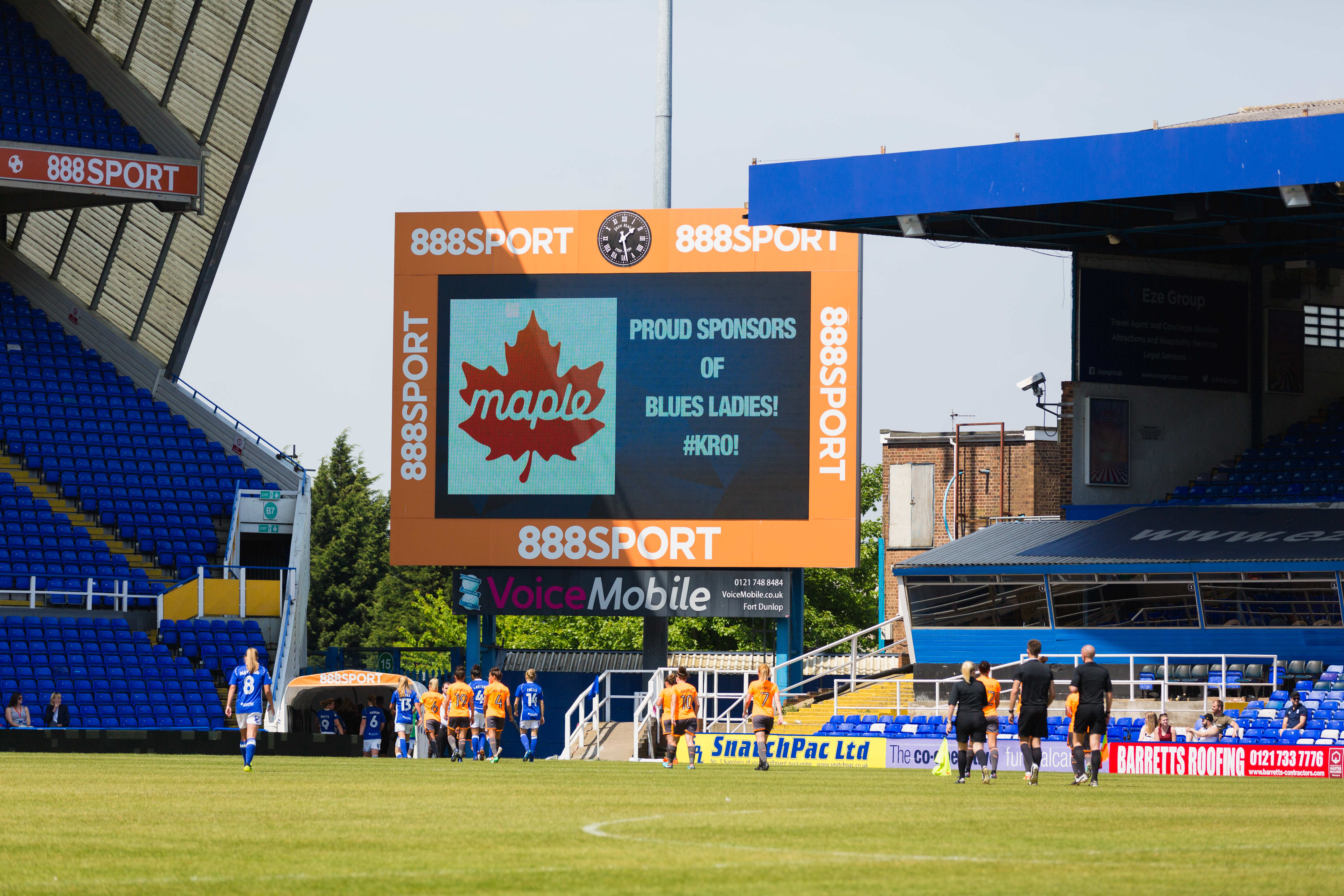 Maple from Canada sponsorship mention on score board