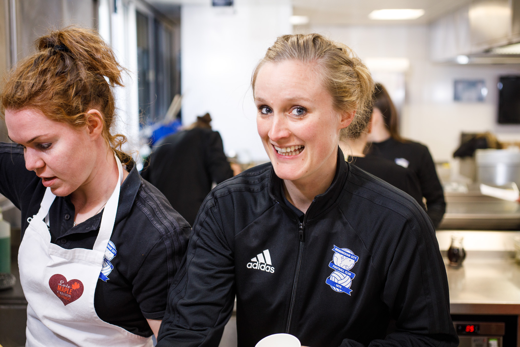 Birmingham City Ladies FC players having some fun