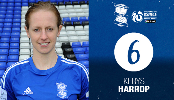Kerys Harrop, longest serving player at Birmingham City Ladies FC