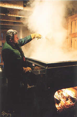 Maple farmer André Pollender in action