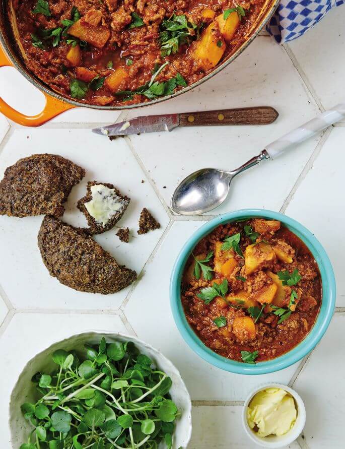 Hemsley + Hemsley's beef and bacon stew