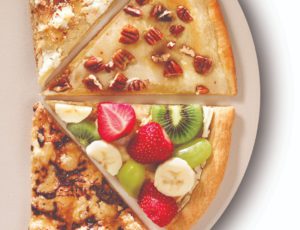 Chocolate maple dessert pizza