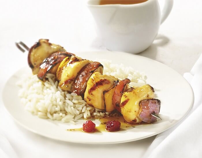 Fruity chicken kebabs with maple syrup - Maple from Canada