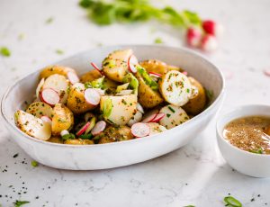 New Potato Salad with Maple Mustard Dressing