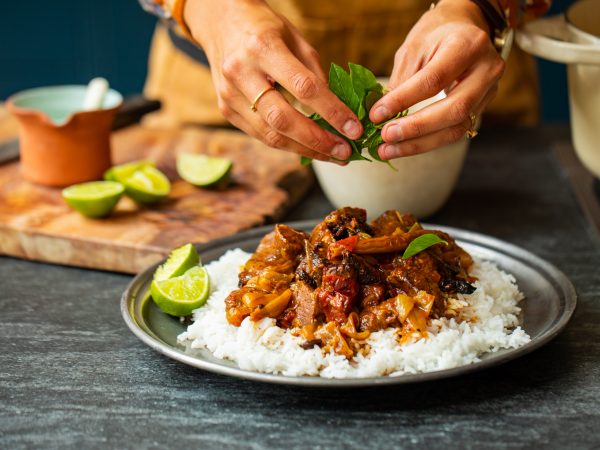 Stew with maple syrup