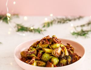 Maple Pecan Brussels Sprouts