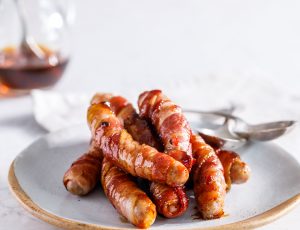 Pigs in Blankets with Maple Glaze
