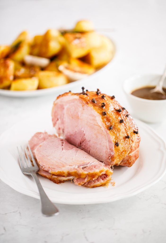 Baked Ham with Maple Syrup & Mustard Glaze Maple from Canada