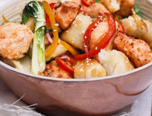 Sticky maple glazed fish with maple teriyaki sauce
