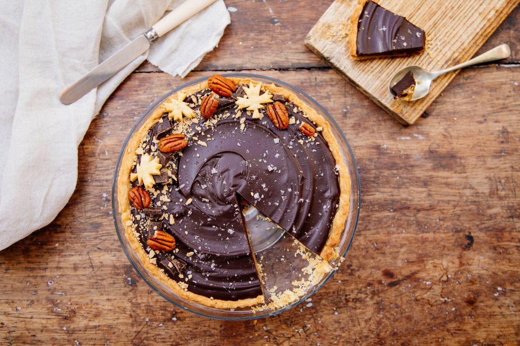 Maple Syrup and Chocolate Gananche Tart Maple from Canada