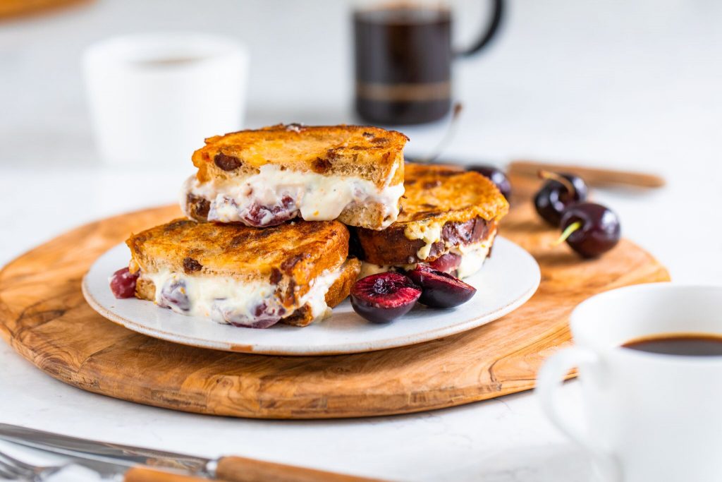 Maple Syrup, Cherry and Mascarpone French Toast Maple from Canada