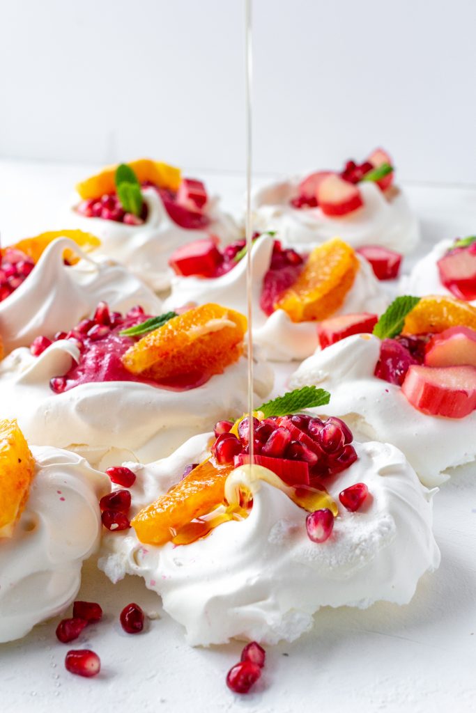 The Mother Cooker's Maple Sweetened Rhubarb Meringues - Maple from Canada