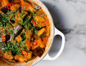 Vegan Aubergine and Maple Hot Pot