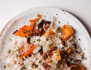 Butternut Squash and Maple Pilaf