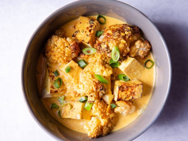 Cauliflower and tofu maple syrup korma