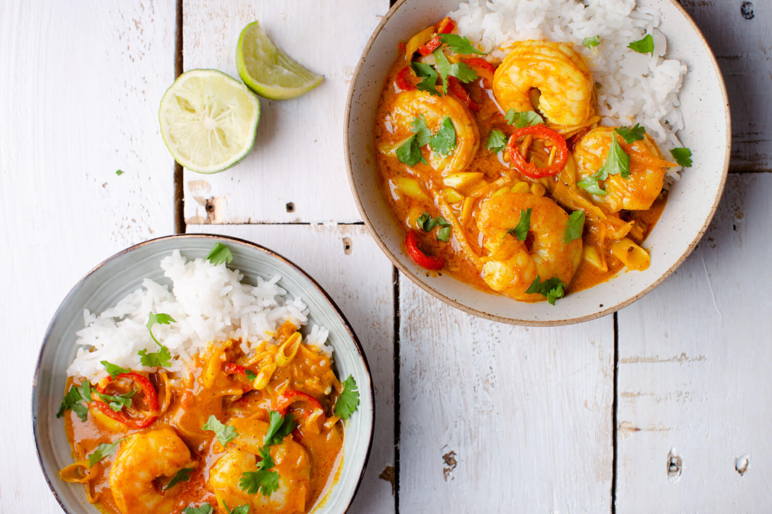 King prawn and spicy maple syrup coconut curry