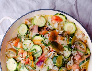 Summer Vegetable Pilaf with Maple