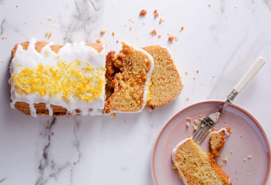 Iced maple lemon cake