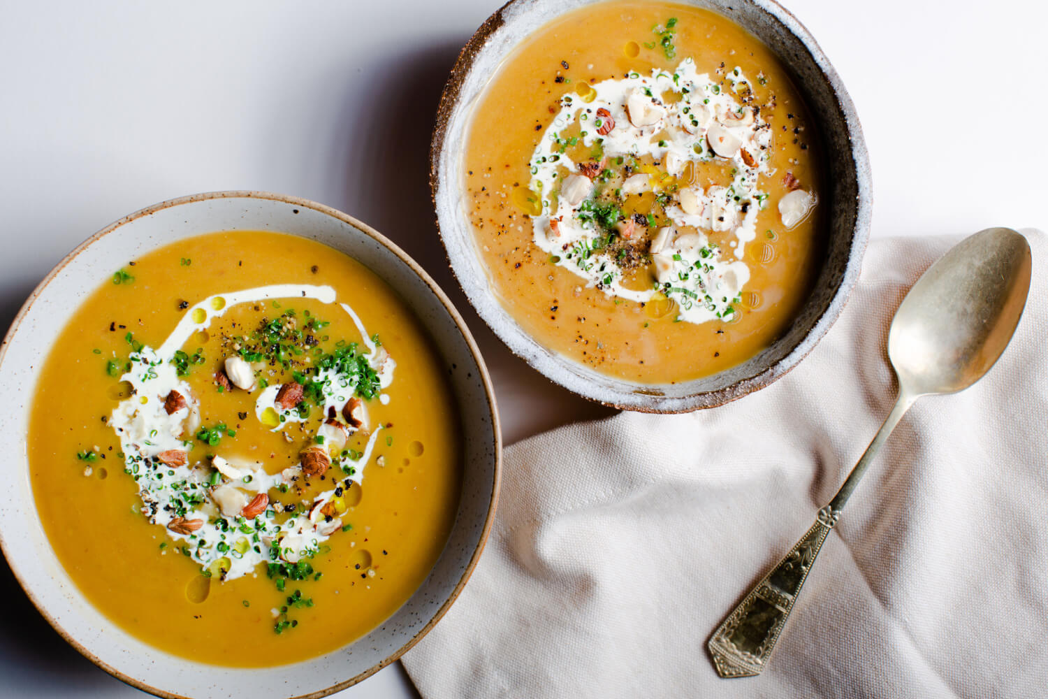 Pumpkin, chestnut and maple soup