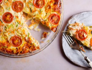 Crustless Tomato Quiche with Maple