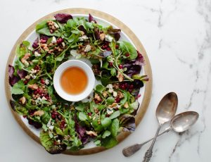 Lentil Salad, Maple, Pomegranate and Walnuts