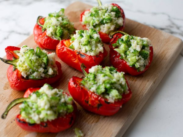 Stuffed peppers with maple syrup