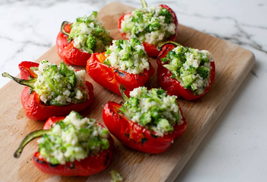 Stuffed peppers with maple syrup