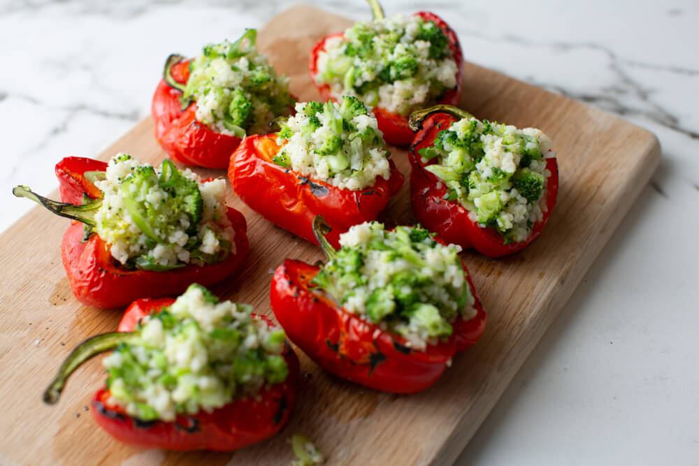 Roasted red peppers with maple syrup tabbouleh - Maple from Canada