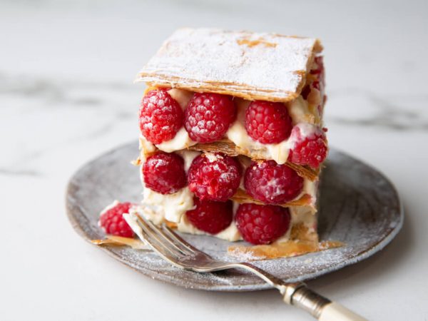 Mille feuille with maple syrup