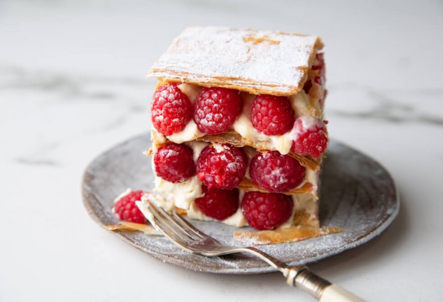 Mille feuille with maple syrup