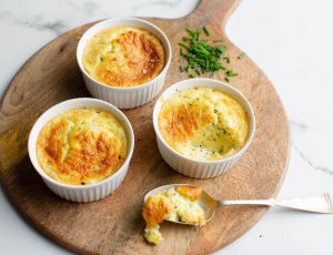 Twice-baked Goat&#8217;s Cheese Soufflé