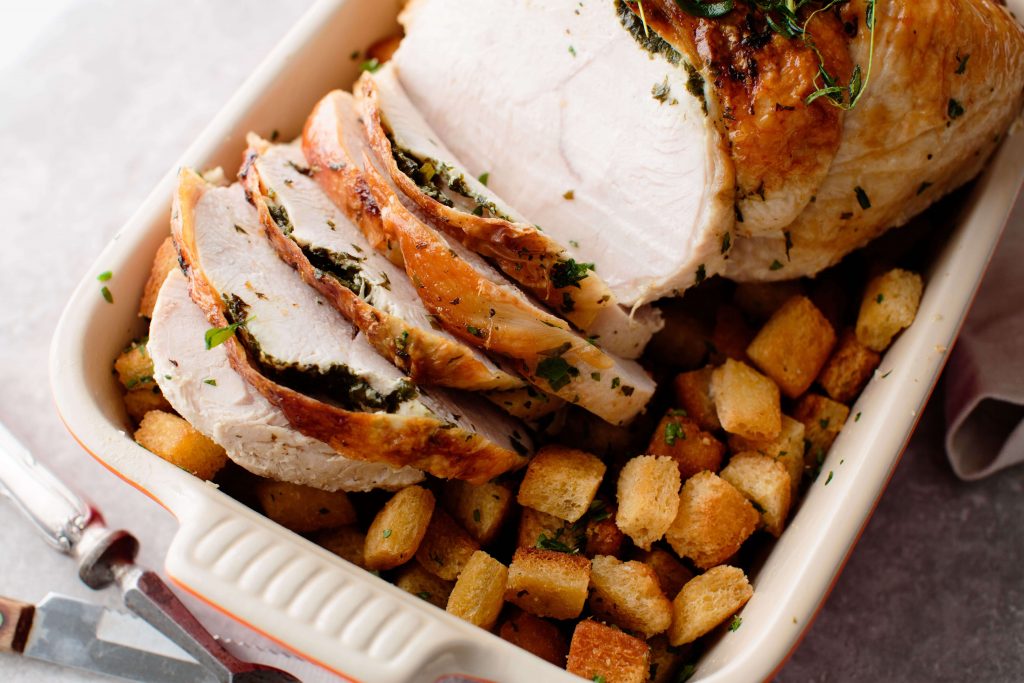 One Pan Roast Turkey with Maple Croutons - Maple from Canada