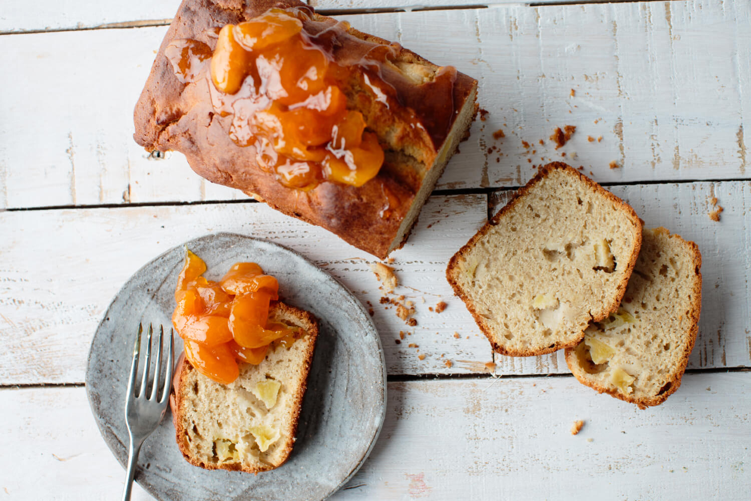 Apple and Maple Syrup Cake with Confit Apricots Maple from Canada