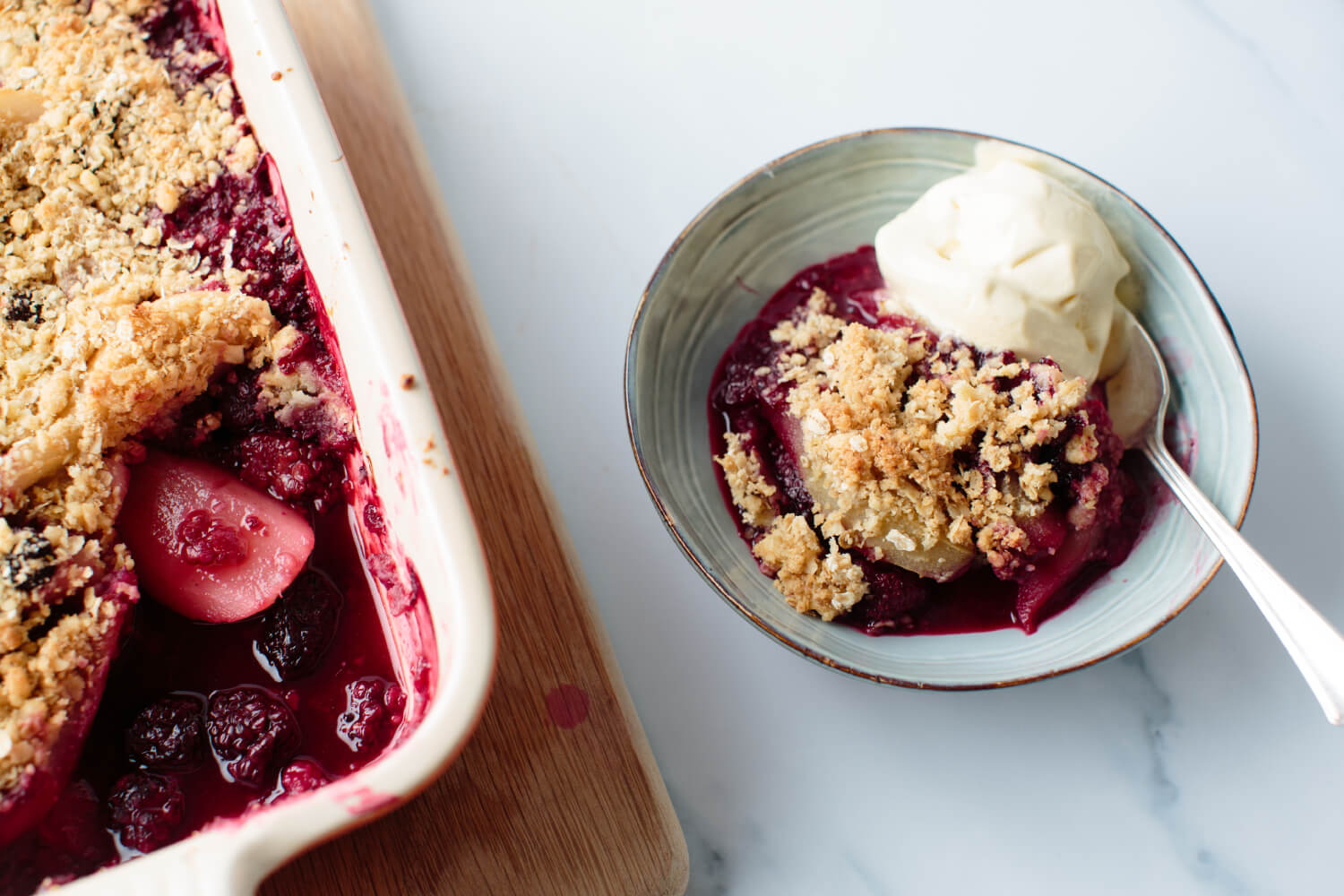 Maple Pear and Blackberry Crumble - Maple from Canada
