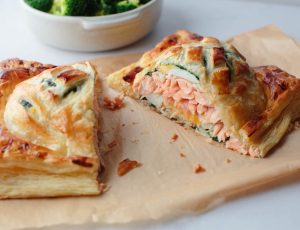 Salmon Wellington with Maple Basmati Rice