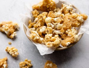 Maple Syrup and Popcorn Nut Brittle