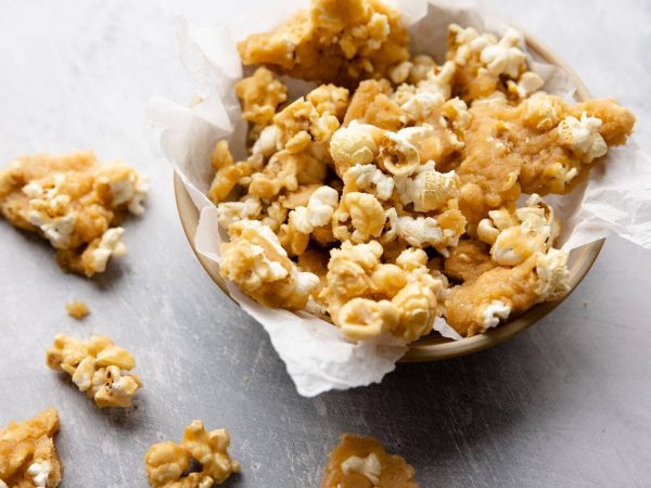 Maple syrup and popcorn