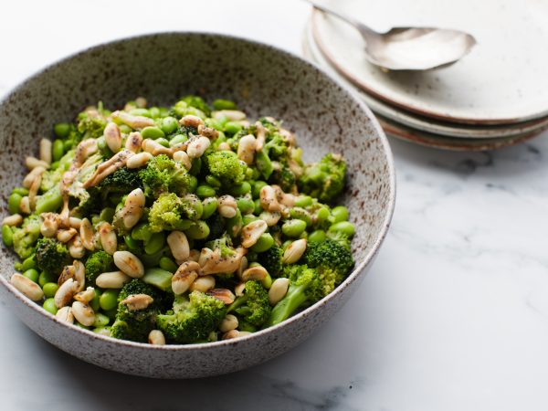 Asian broccoli salad with maple nut butter