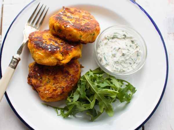 Carrot lentil and maple cakes