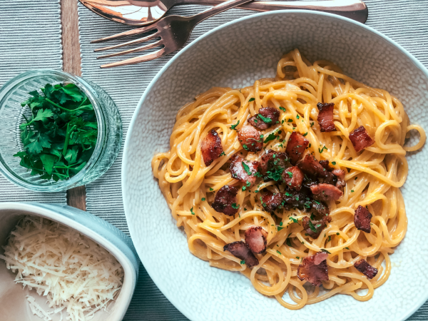 Maple bacon carbonara