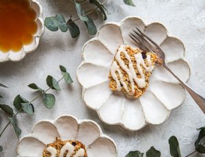 Melanie Johnson&#8217;s Maple Carrot Cake Flapjacks with Maple Glaze