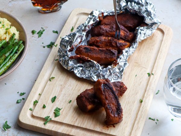 BBQ King Oyster Mushroom and Maple Ribs