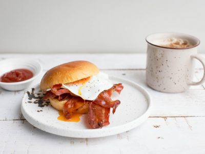 Maple bacon breakfast bun