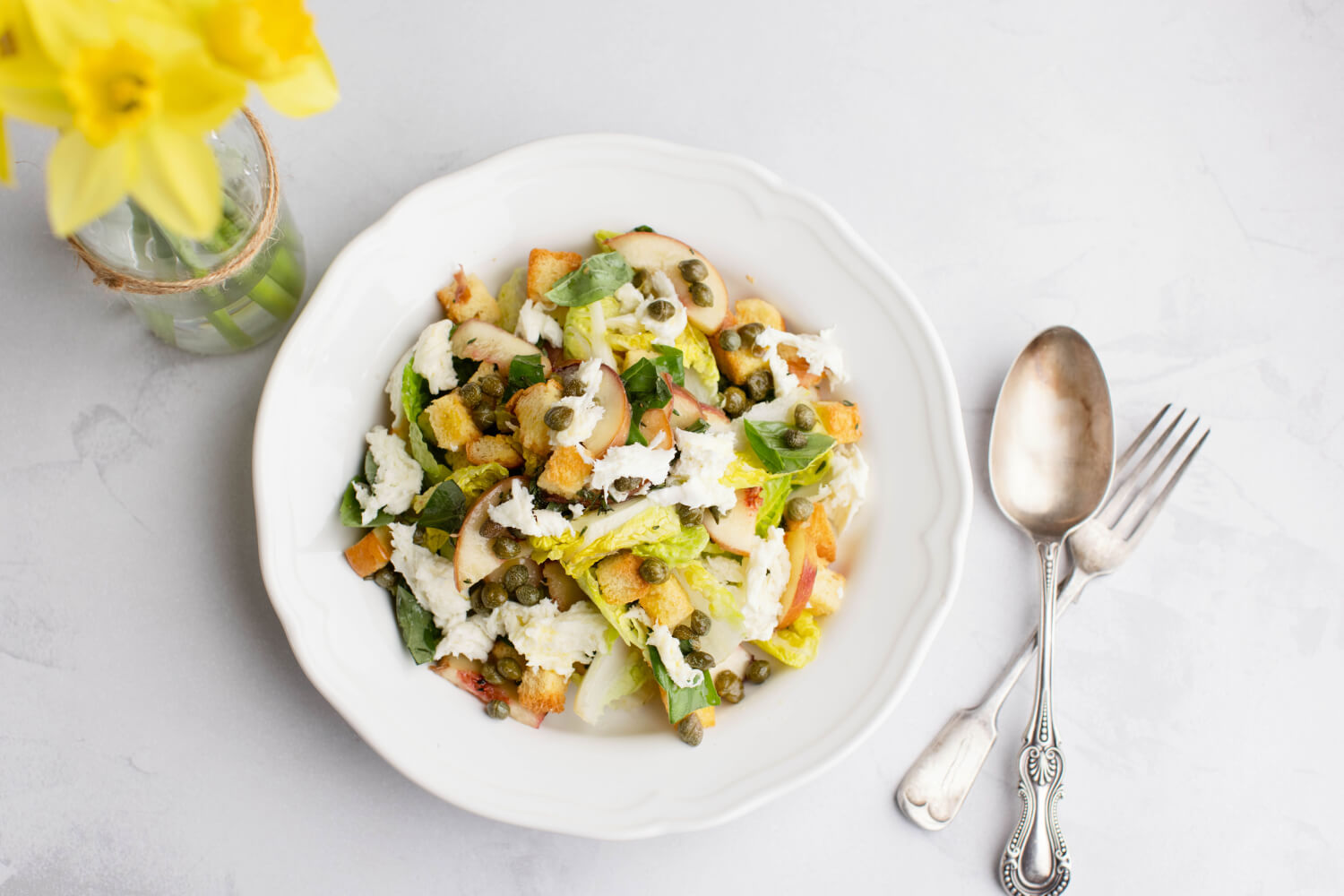 Maple panzanella salad