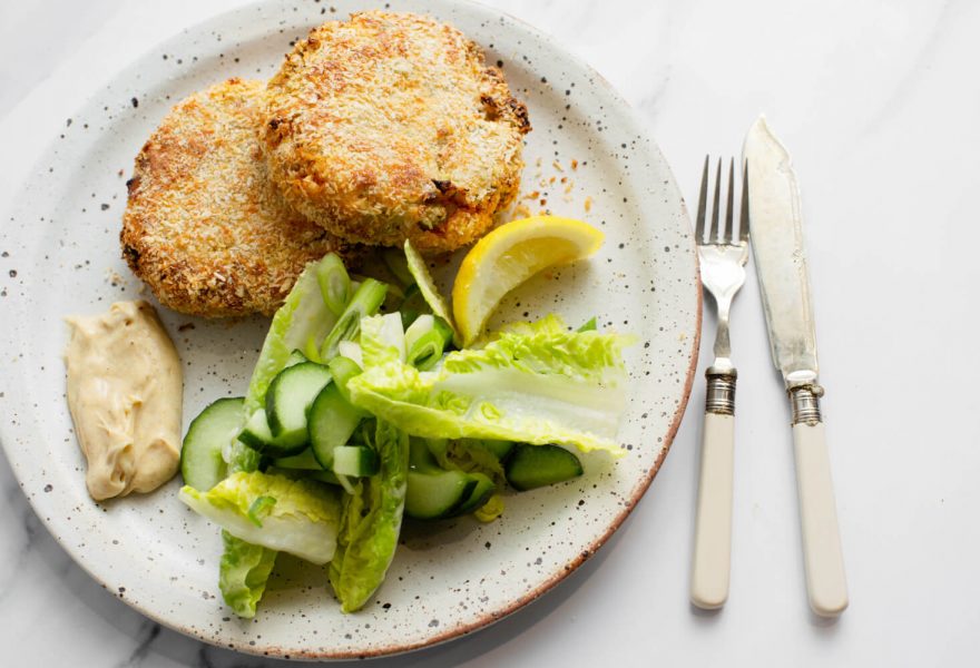 Maple smoked salmon fishcakes