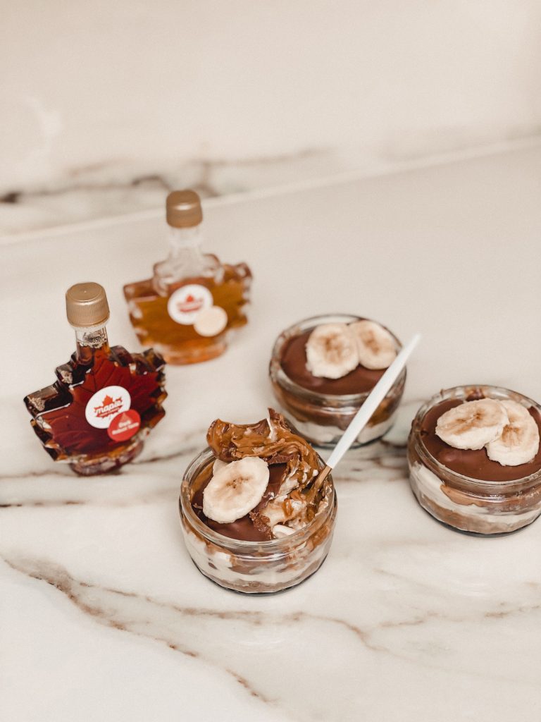 Em Sheldon's Peanut Butter, Banana and Maple No-Bake Mini Cheesecakes - Maple from Canada