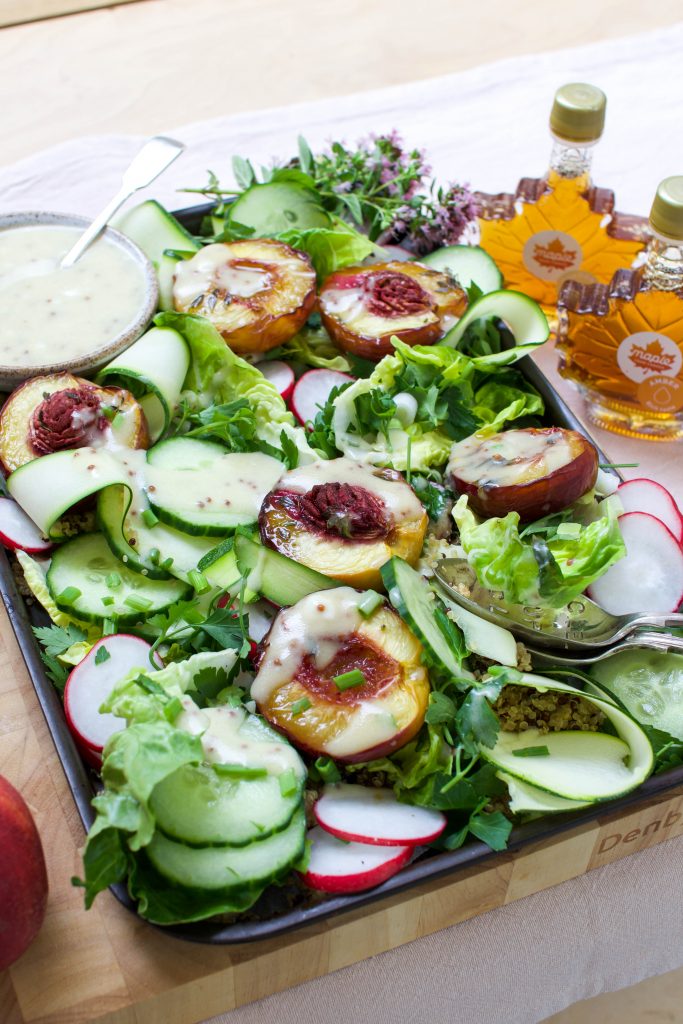 Healthy Twists' Summer Salad with Maple Roasted Nectarines - Maple from Canada